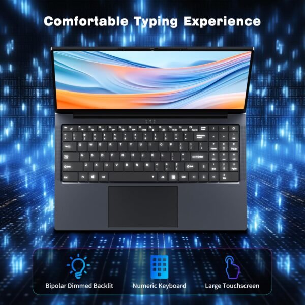 Gaming Laptop i5, 16 inch Laptop Up to 3.60 GHz, Business Notebook Computer for 16GB RAM 512GB SSD, Full HD 1920X1200 Display Backlit Keyboard 180 Angle Opening for Business Work laptops WIFI 5 HDMI - Image 6