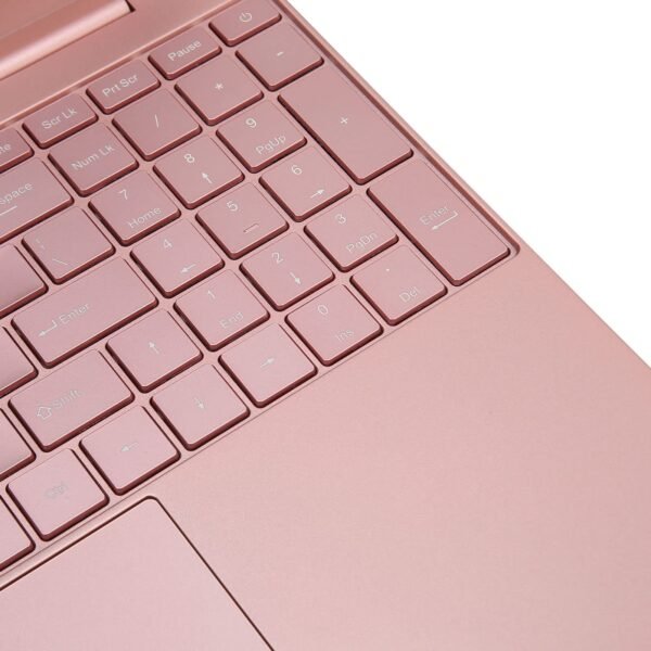 15.6 Inch Laptop, Fingerprint Reader Gaming Laptop Rose Gold Display 12GB RAM 512GB ROM for School (12+512G UK Plug) - Image 7
