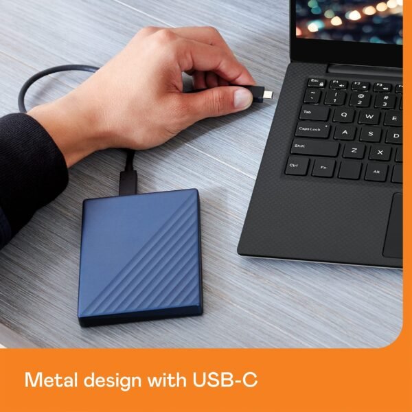 5TB My Passport Ultra Blue Portable External Hard Drive HDD, USB-C and USB 3.1 Compatible - BFTM0050BBL-WESN - Image 4