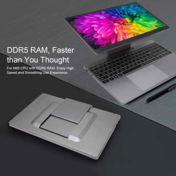 15.6 Inch Laptop, HD Touchscreen, 12GB DDR5 RAM, Multi Mode, Fingerprint Reader, RGB Backlit, 100-240V (UK Plug) - Image 7
